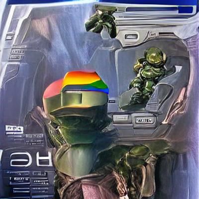 Futuristic Green Armored Soldier in Photorealistic Style