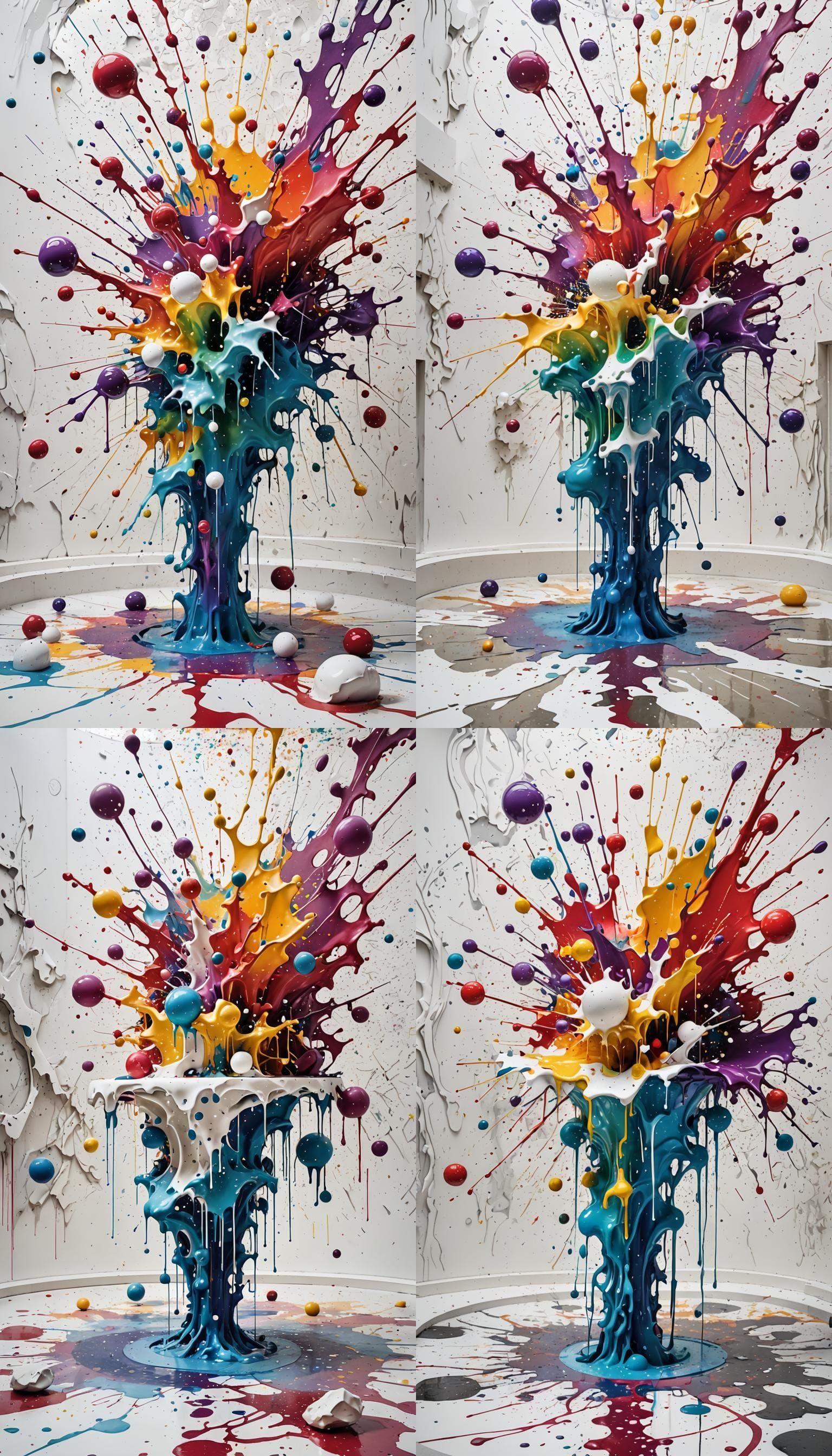 Translucent Tentacle Figure Inside Guggenheim Museum