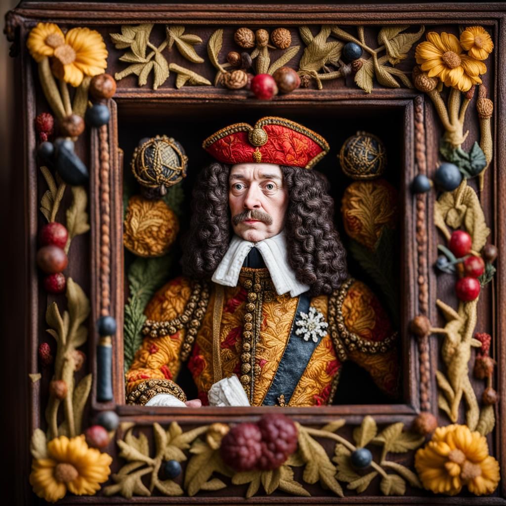 King Charles II Stumpwork Box in 17th Century Style