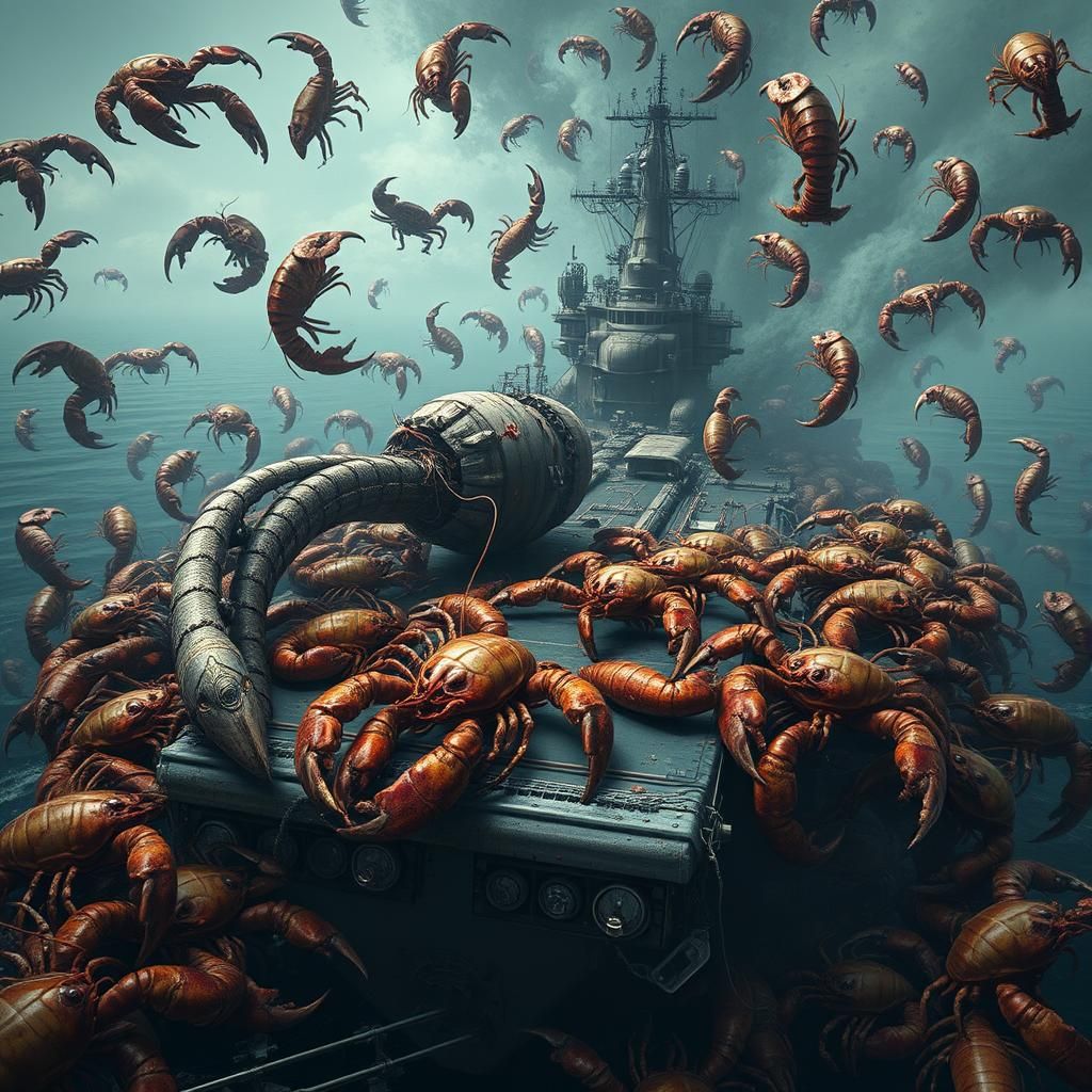 Corroded Arthropod Swarm Overwhelms Aircraft Carrier