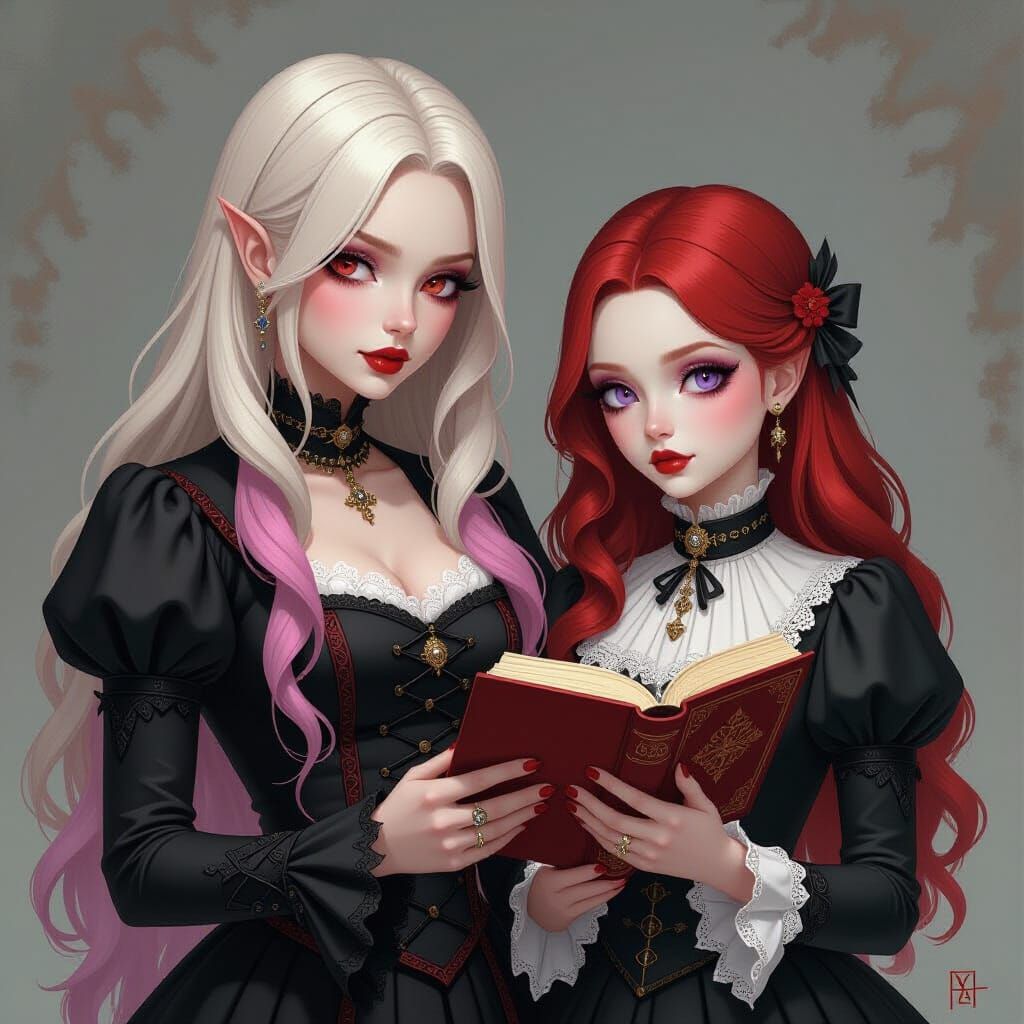 Vampire Portrait in Ash Thorp Style