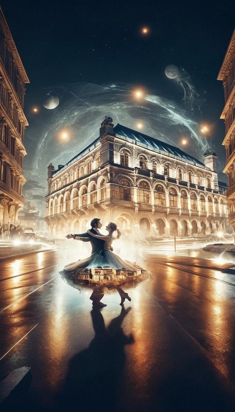 Impossible Cliffside House by Waterfall in Gustave Doré Styl...