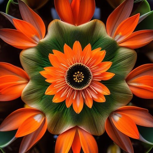 Hyperrealistic Orange Lotus Blossom in 8K