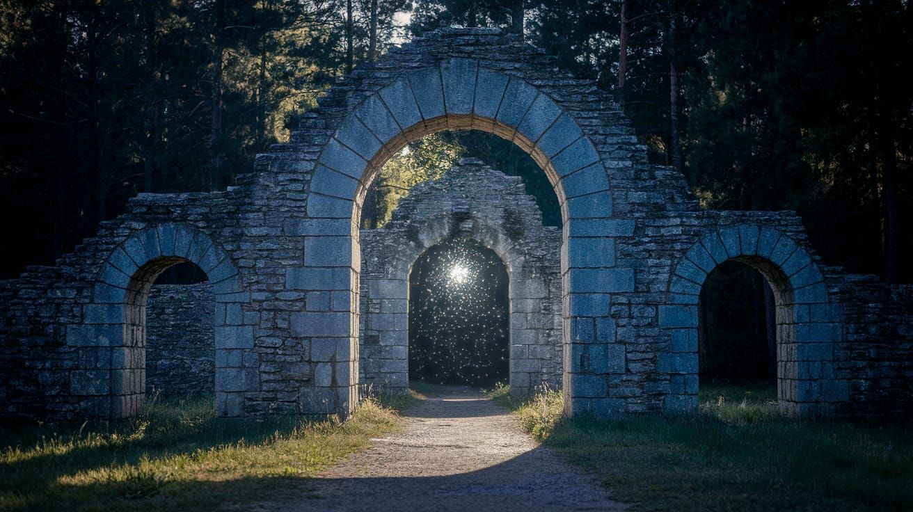 Mystical Portal Emerges Amidst Ancient Ruins