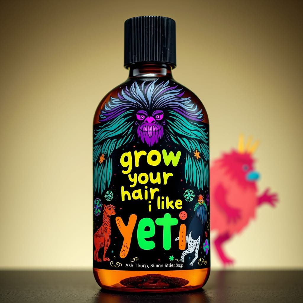 Mystical Shampoo for Yeti-Like Hair Growth in a Futuristic S...