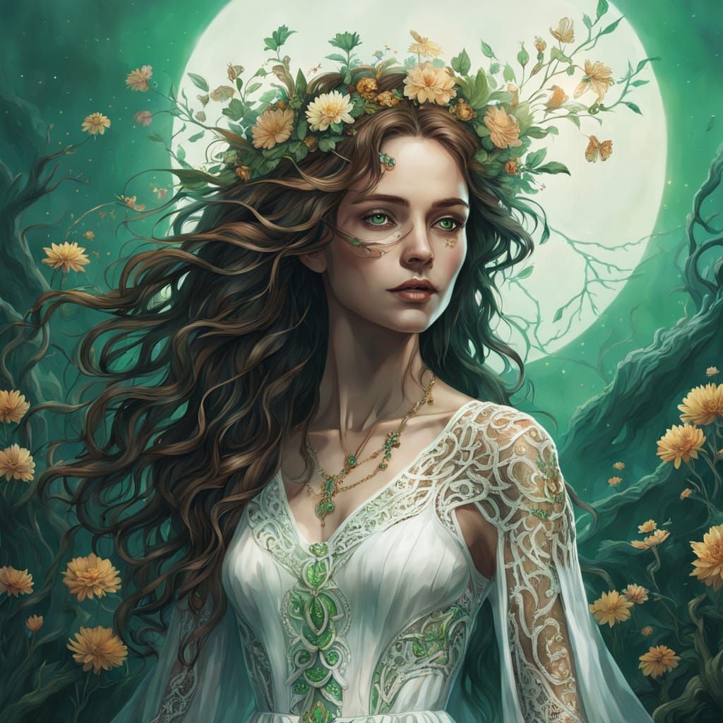 Ethereal Siren Embodies Dual Realms of Life and Death