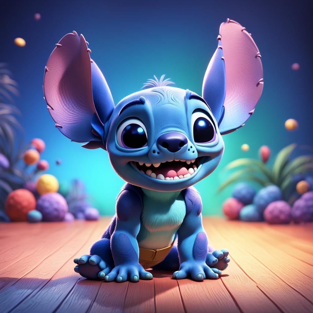 Stitch from Lilo & Stitch: 3D Digital Art