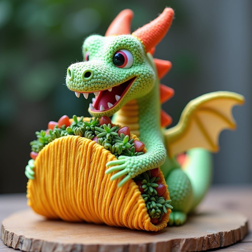 A Baby Dragon with his taco