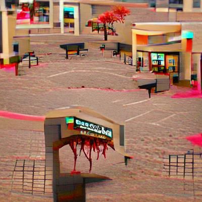 Macabre Plaza: An AI-Generated Vision