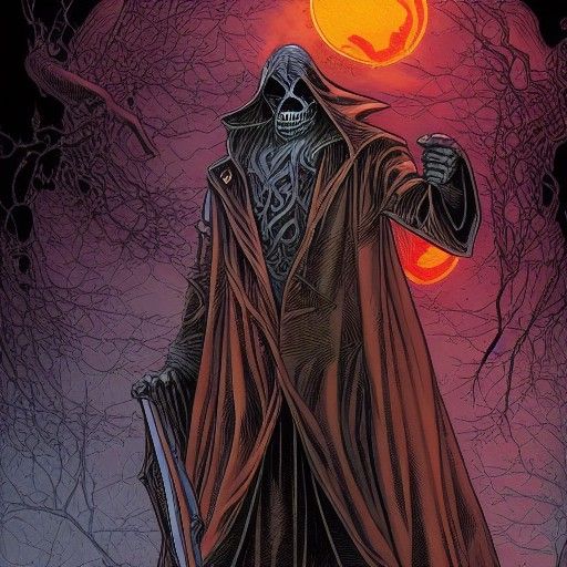 Reaper in Comic Book Art Style