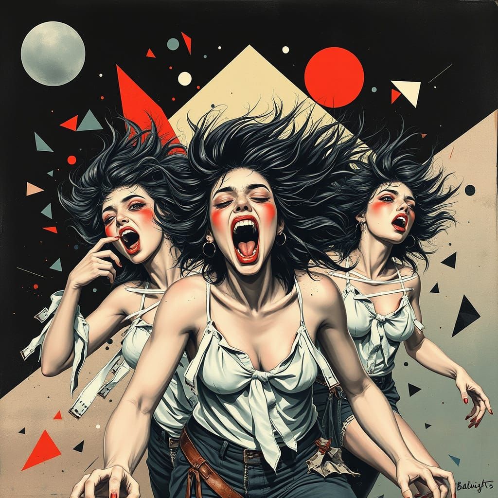 Chaotic Frenzy: Madwomen in Bauhaus Style