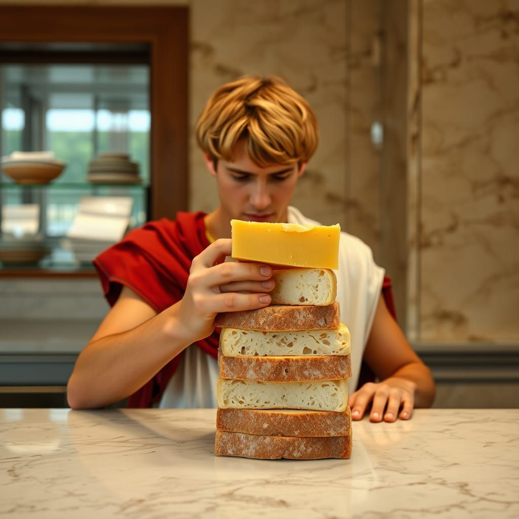 Young Julius Caesar Prepares a Snack
