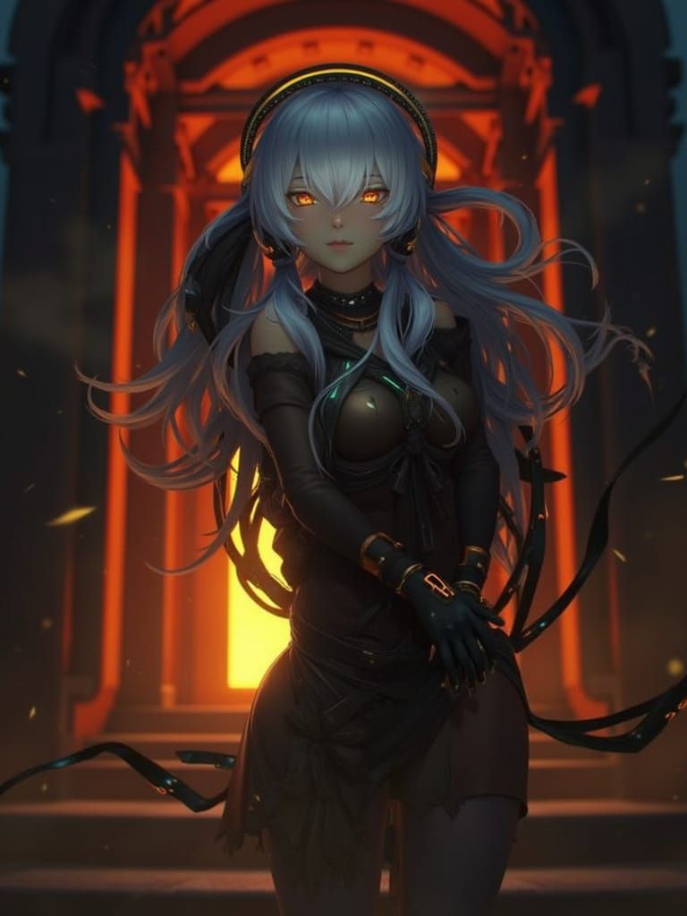 Luminescent 3D Anime Artwork in Digital Art Style