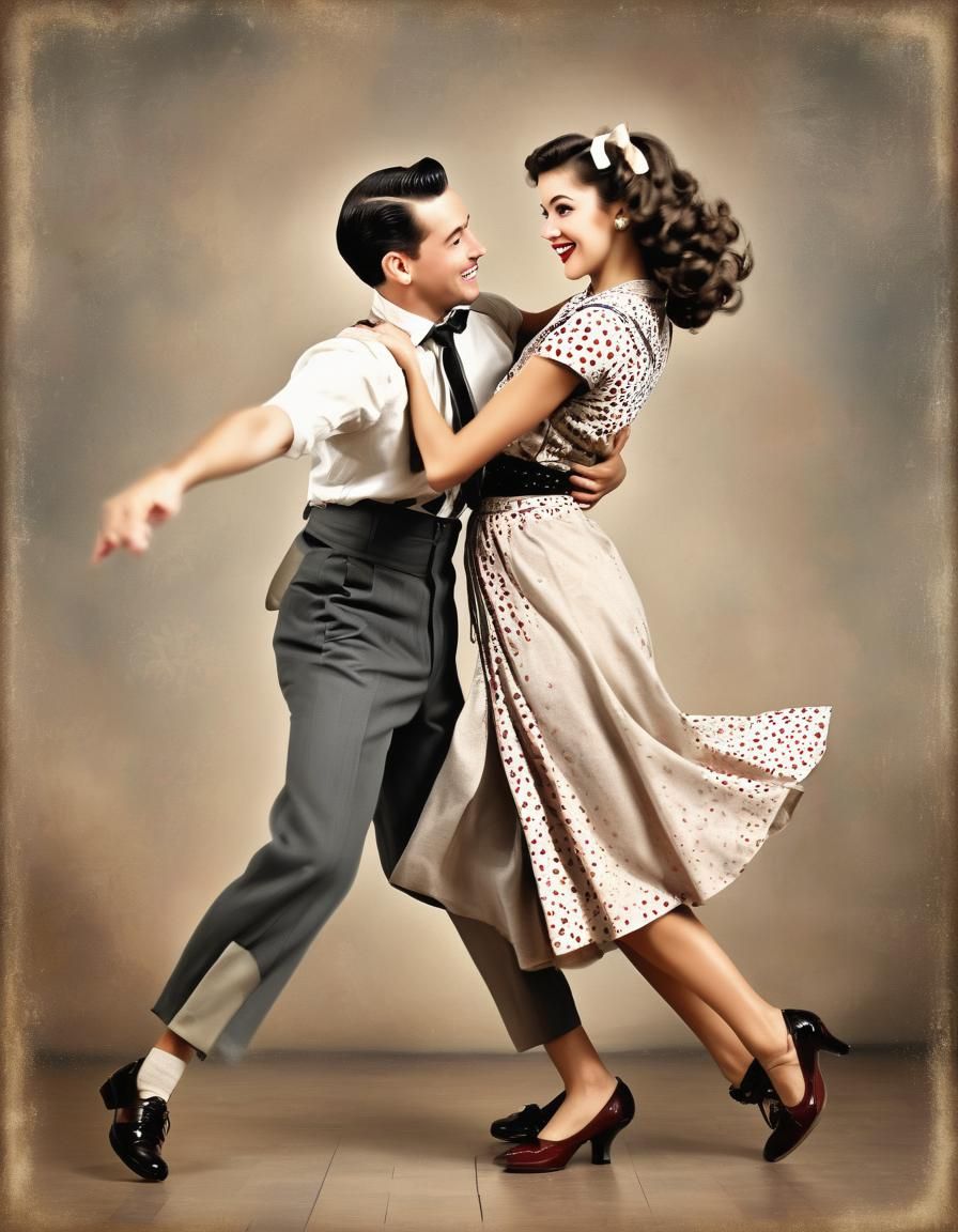Vintage Boogie Woogie Lindy Hop Dance Scene