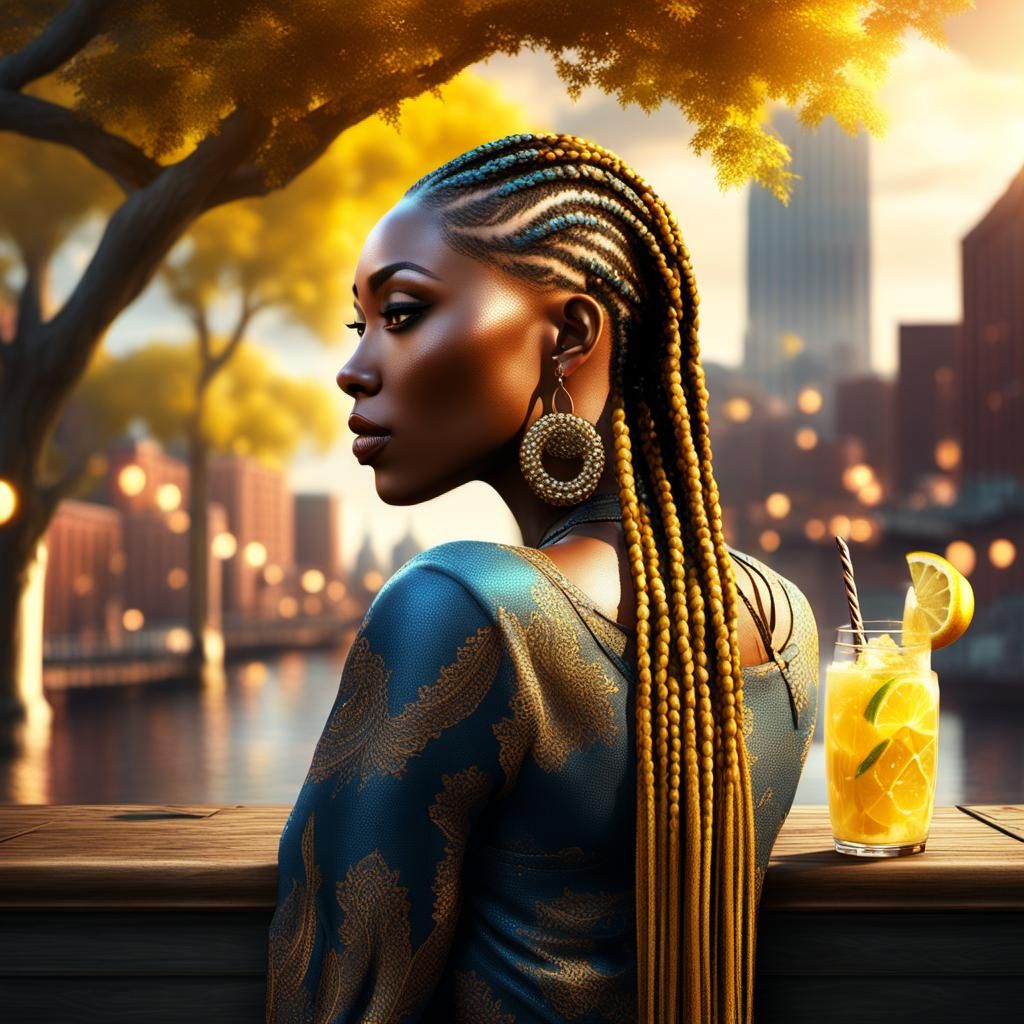 Romantic Portrait of Black Woman in Nashville