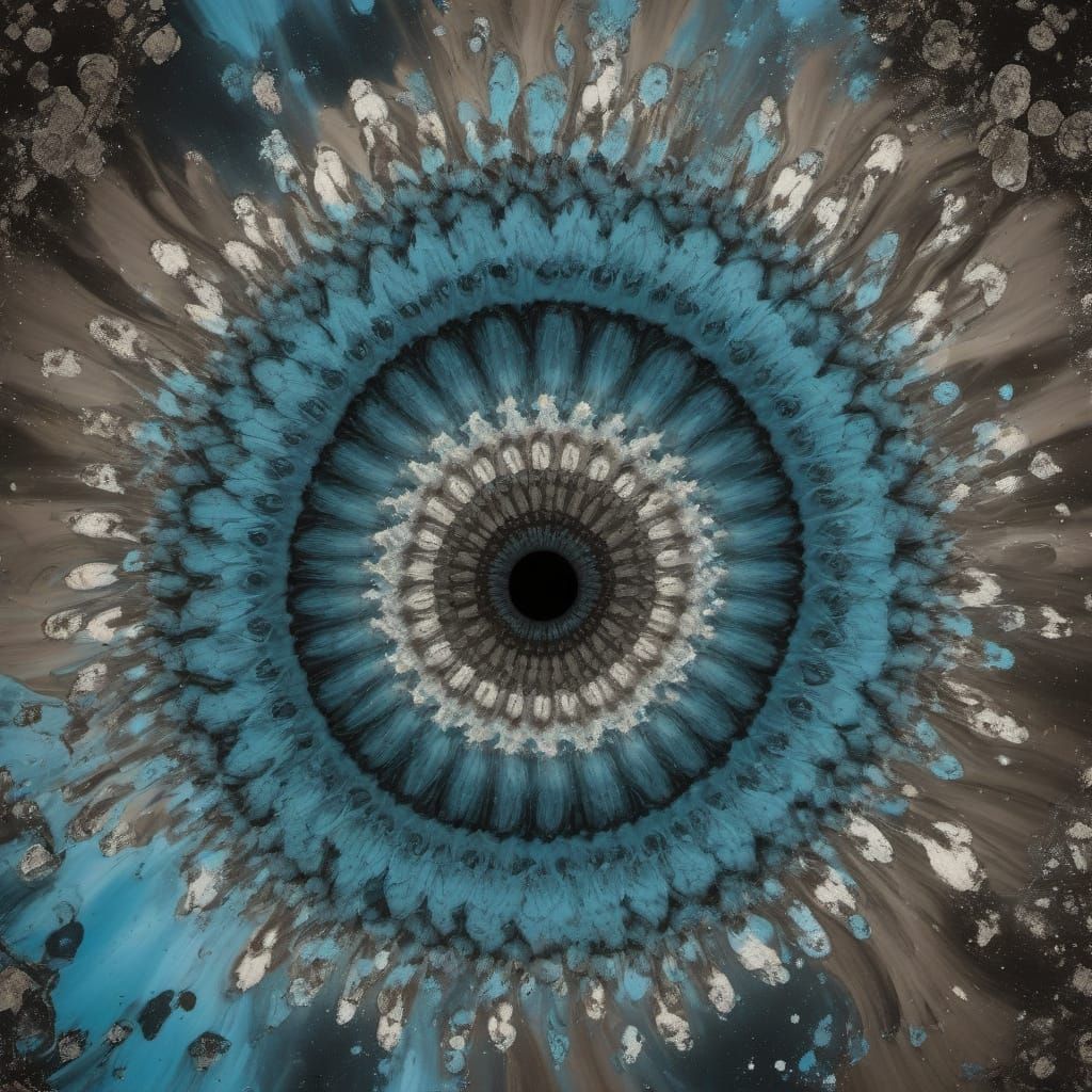 Sepia Black Sky Blue Abstract Photo