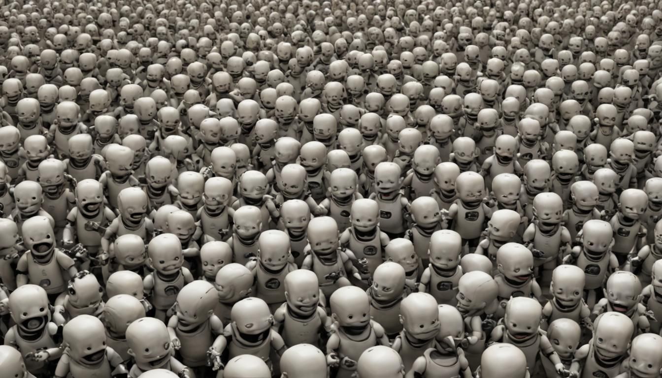 1000 screaming robot babies