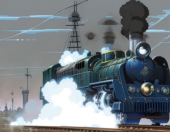 Galaxy Express 999 in Pixar Animation Style