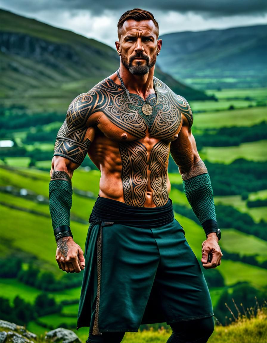 Tattooed Celtic Warrior