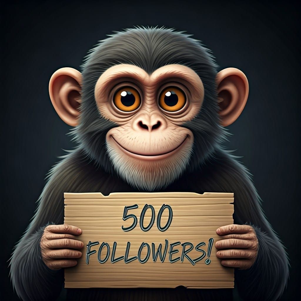 Smiling Monkey Celebrates 500 Followers