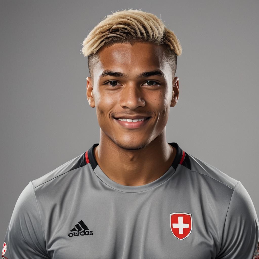 Detailed Portrait of Swiss Soccer Player in Studio Lighting