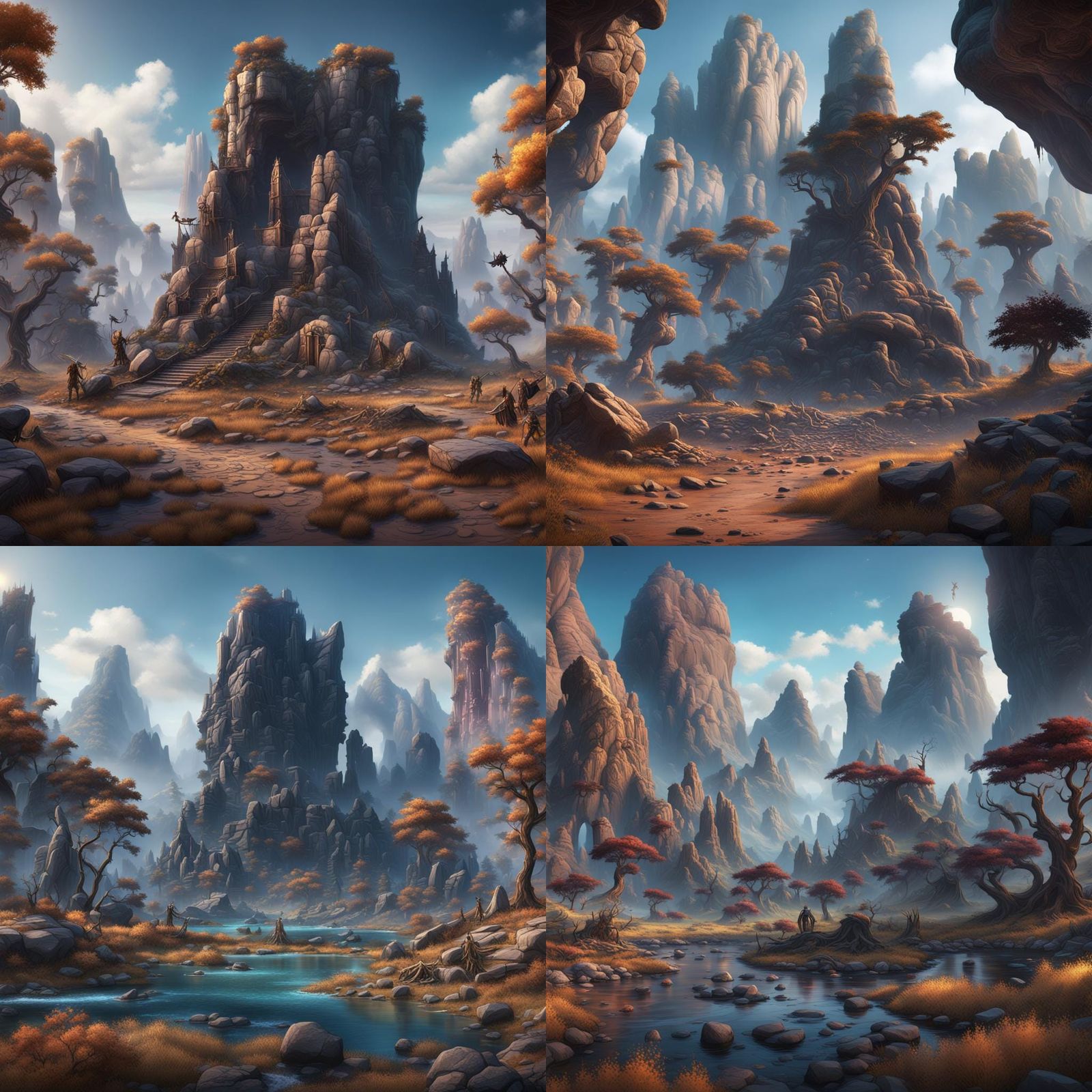 Stone Age Rock Band: Detailed Fantasy Art