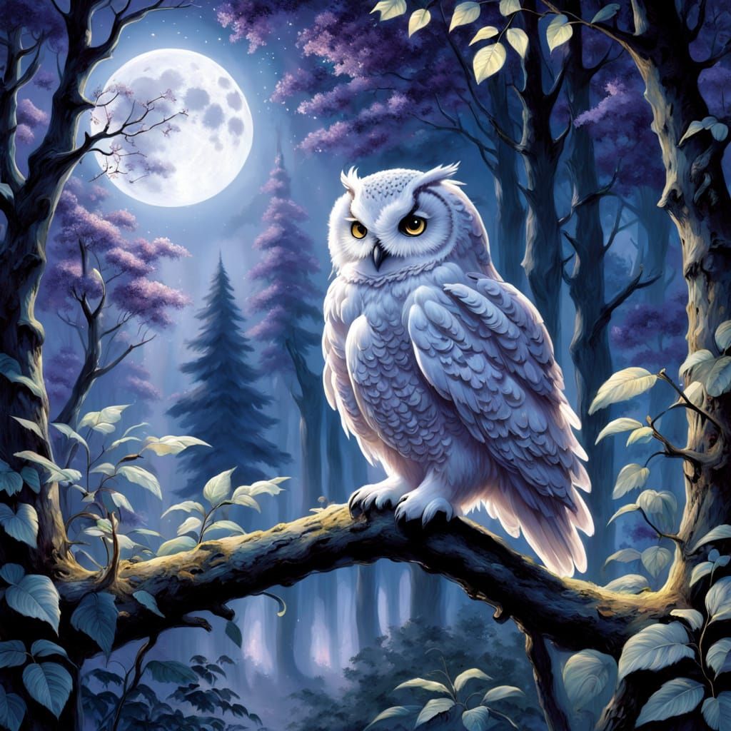 Fantasy Forest Moonlit Scene in Gentle Whispers of Thomas Ki...