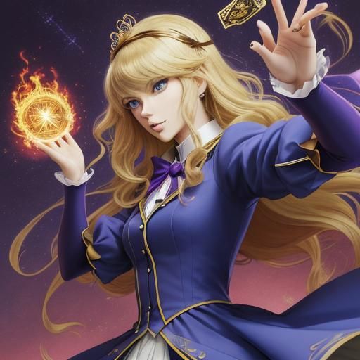 Anime Portrait of Taylor Swift as Phoenix Tarot Reader