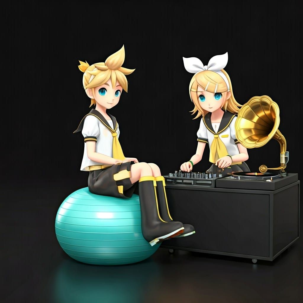 Vocaloid Sisters in Funky Scene