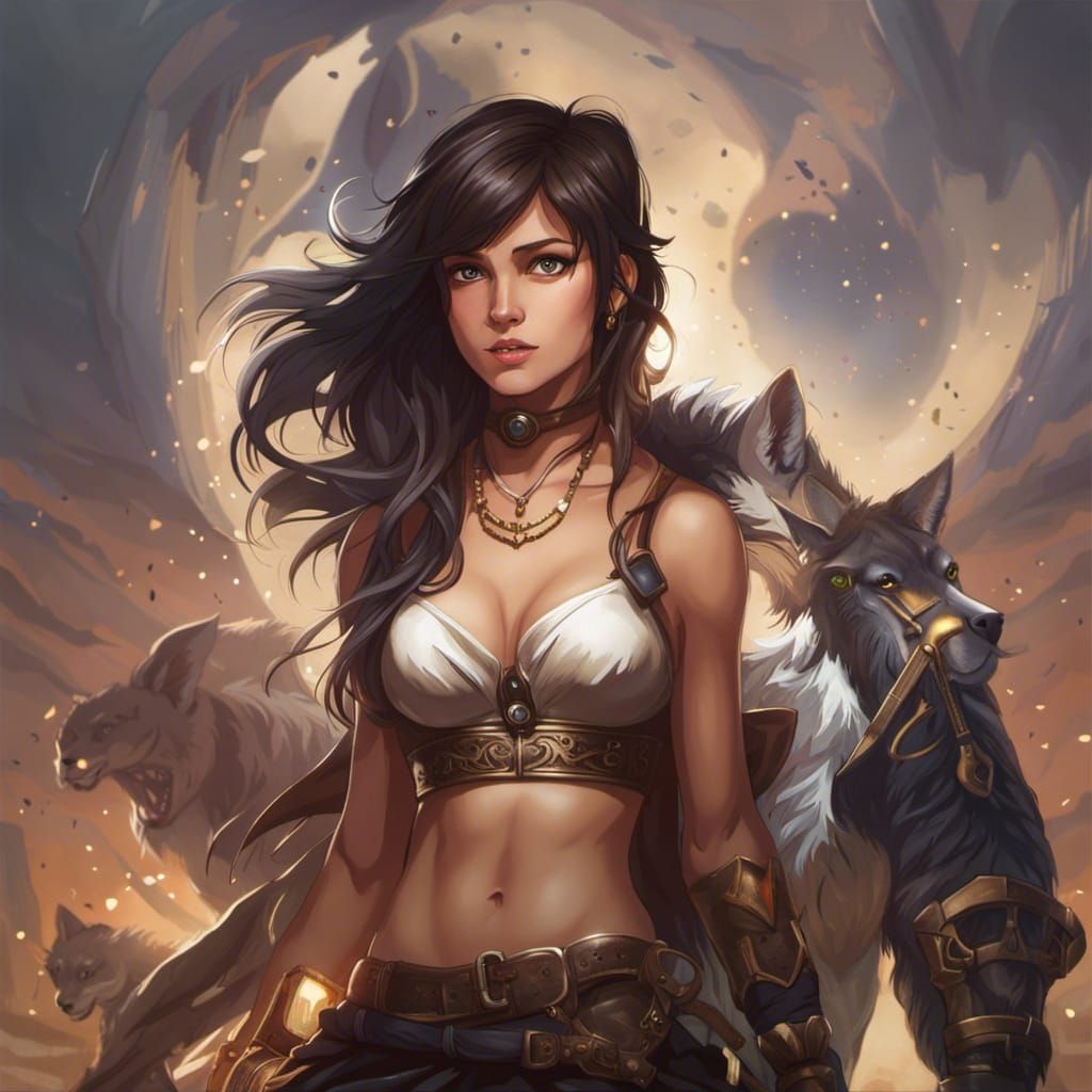 Muscular Tomboy: Dark Fantasy Concept Art