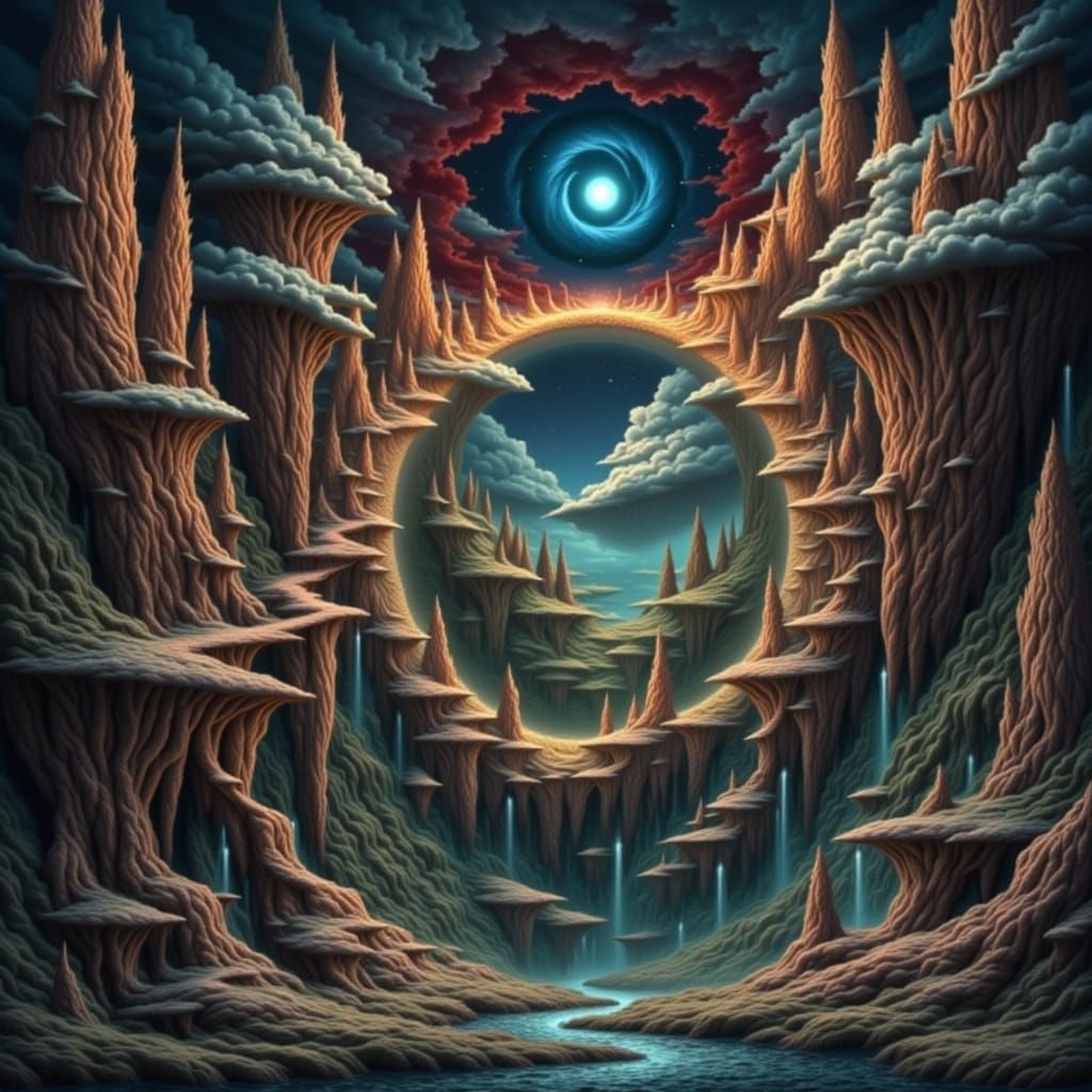 Ethereal Floating Castles Amidst Clouds