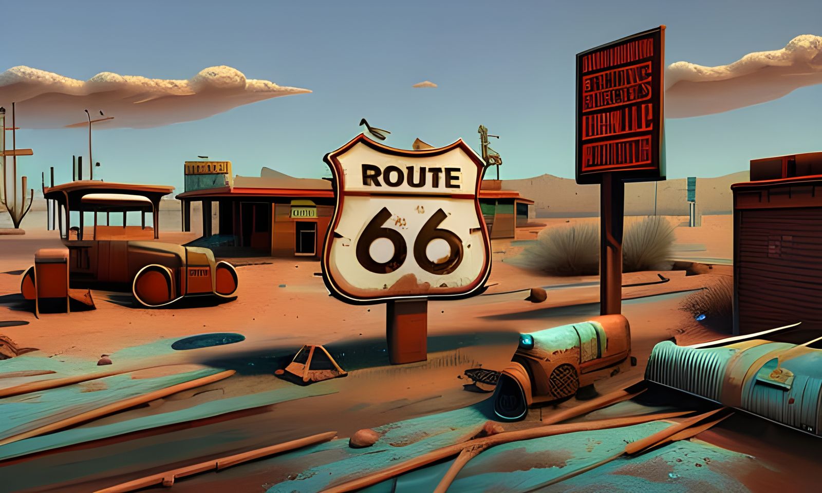 The Last Stop on Route 66: A Rusty Reminder of America's Past