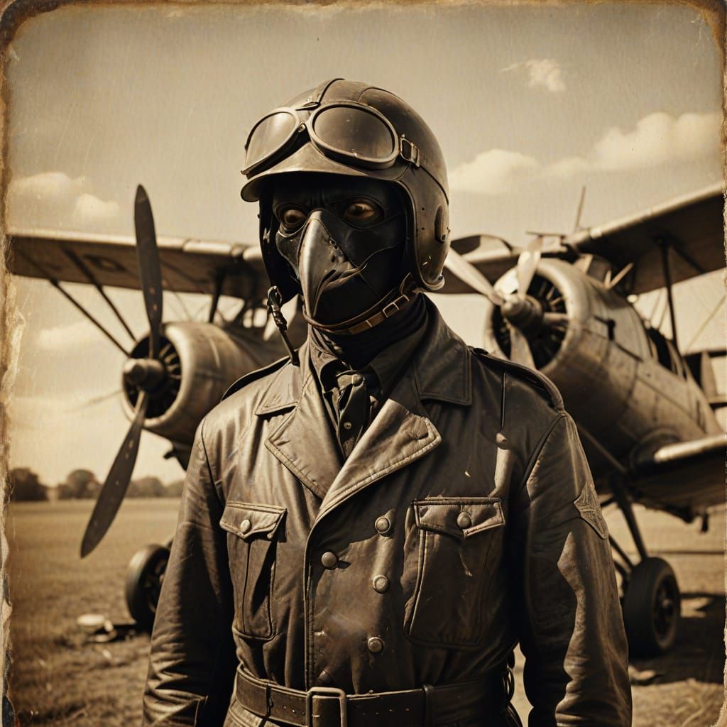Vintage Crow Pilot Stands Proud with Classic Aircraft in War...