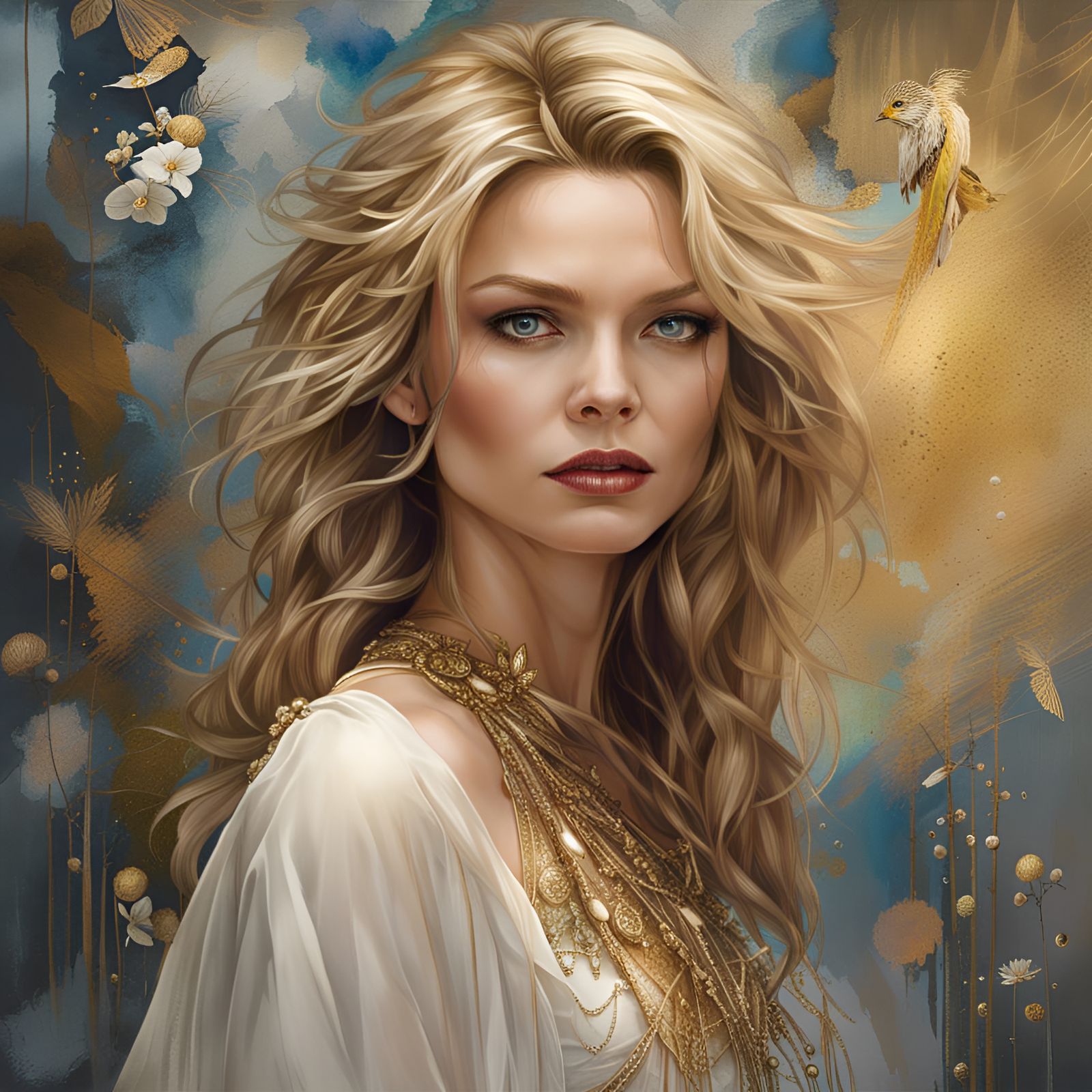 Elegant Portrait in a Fantasy Art Style