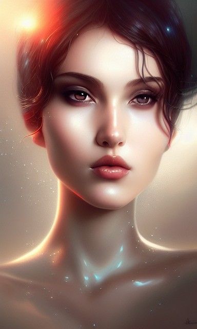 Sensual Girl with Jellyfish: Digital Art