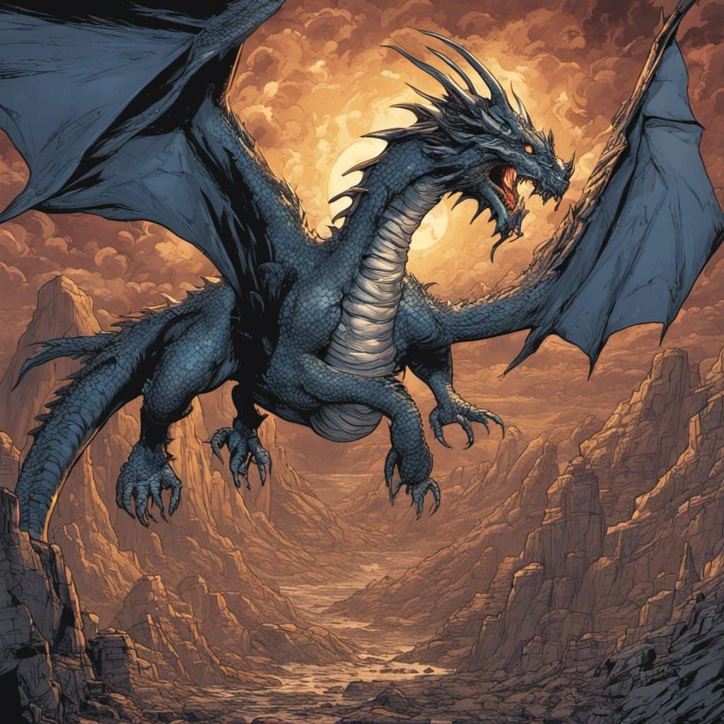 Dragon in Flight: Comic Book Art Style