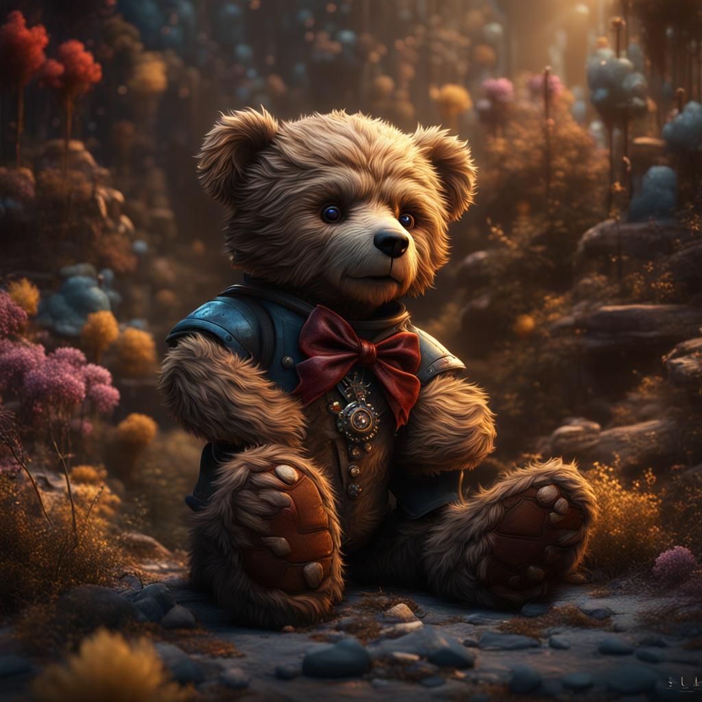 Detailed Teddy Bear Matte Painting