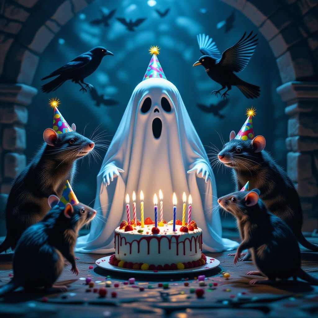 Spooky Dungeon Birthday Party with Ghosts and Creatures