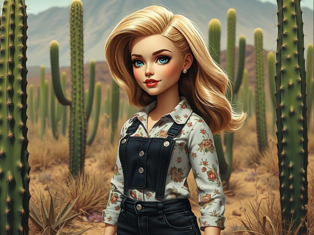 Retro-Futuristic Plus-Size Barbie in a Psychedelic Jurassic ...