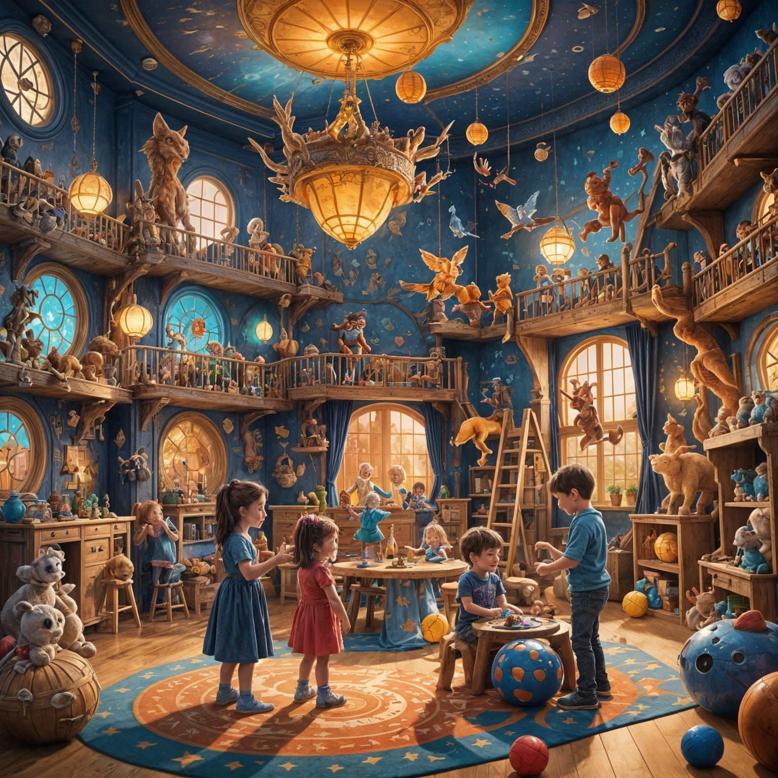 Happy Children's Playroom: Detailed Matte Painting
