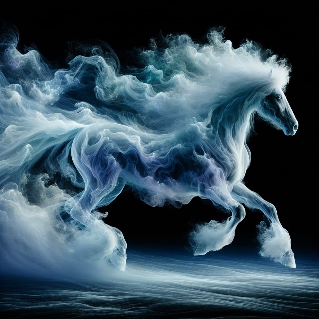 Ethereal Stallion in Celestial Realm