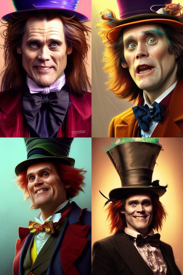 Jim Carrey as the Mad Hatter