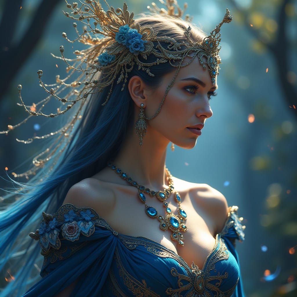 Mystical Queen in Dreamlike Atmosphere