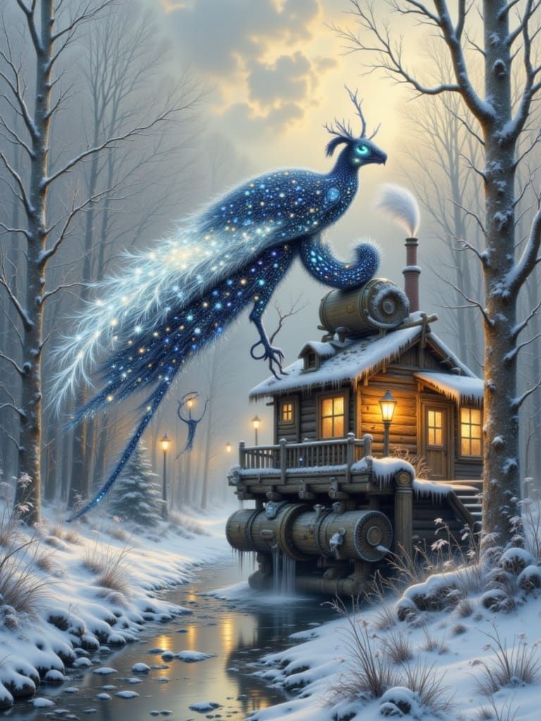 AI Generates Abstract Snow Landscape