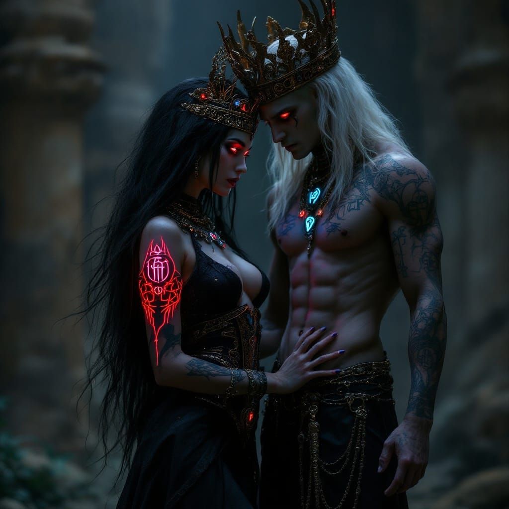 Ethereal Vampire Queen in Gothic Splendor