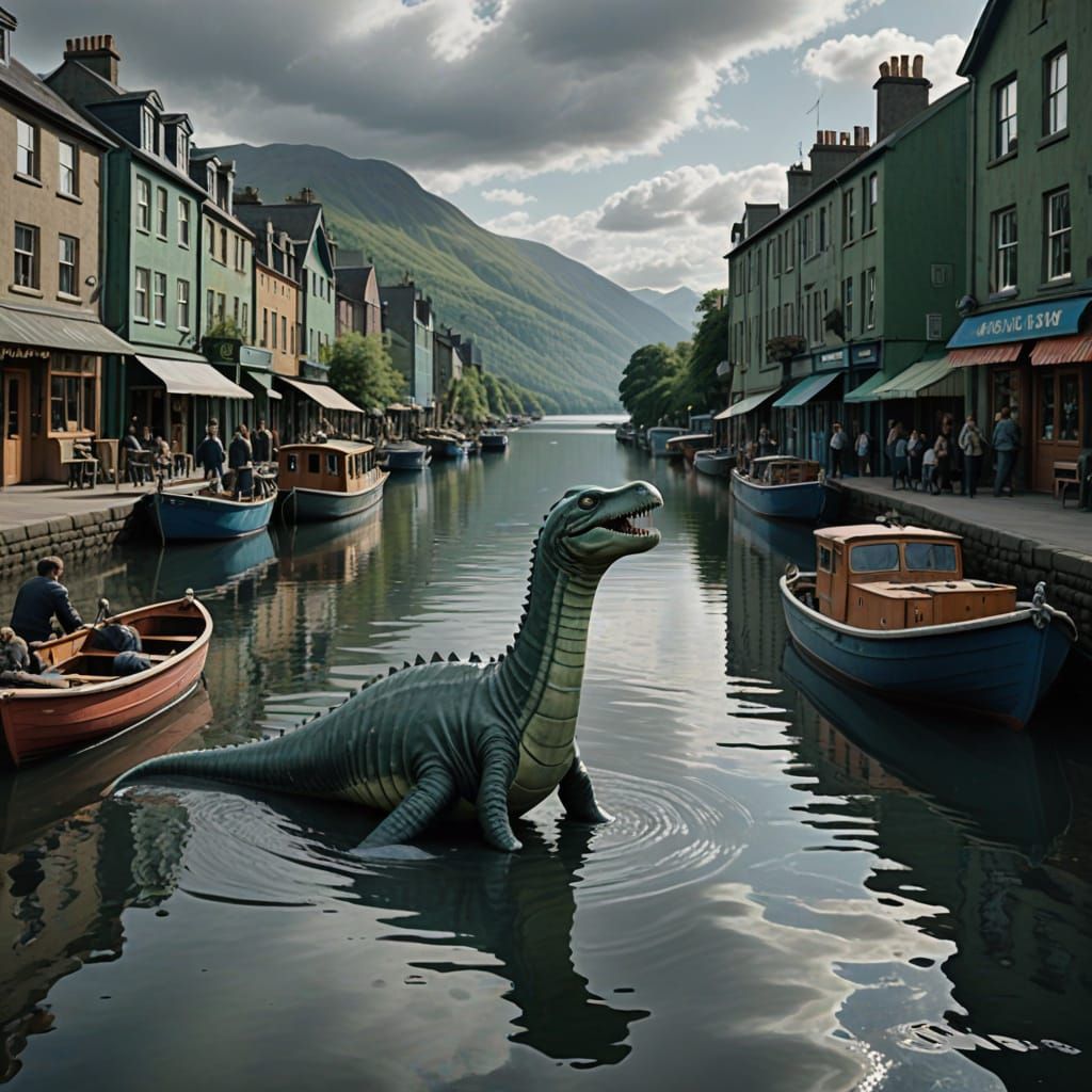 Plesiosaur Emerges from Loch Ness in Alternate 2024