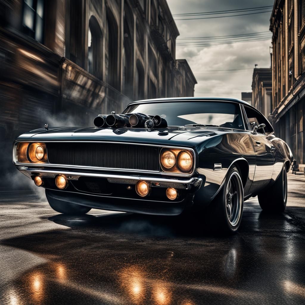 Hyperrealistic Fast and Furious Cinematic Scene