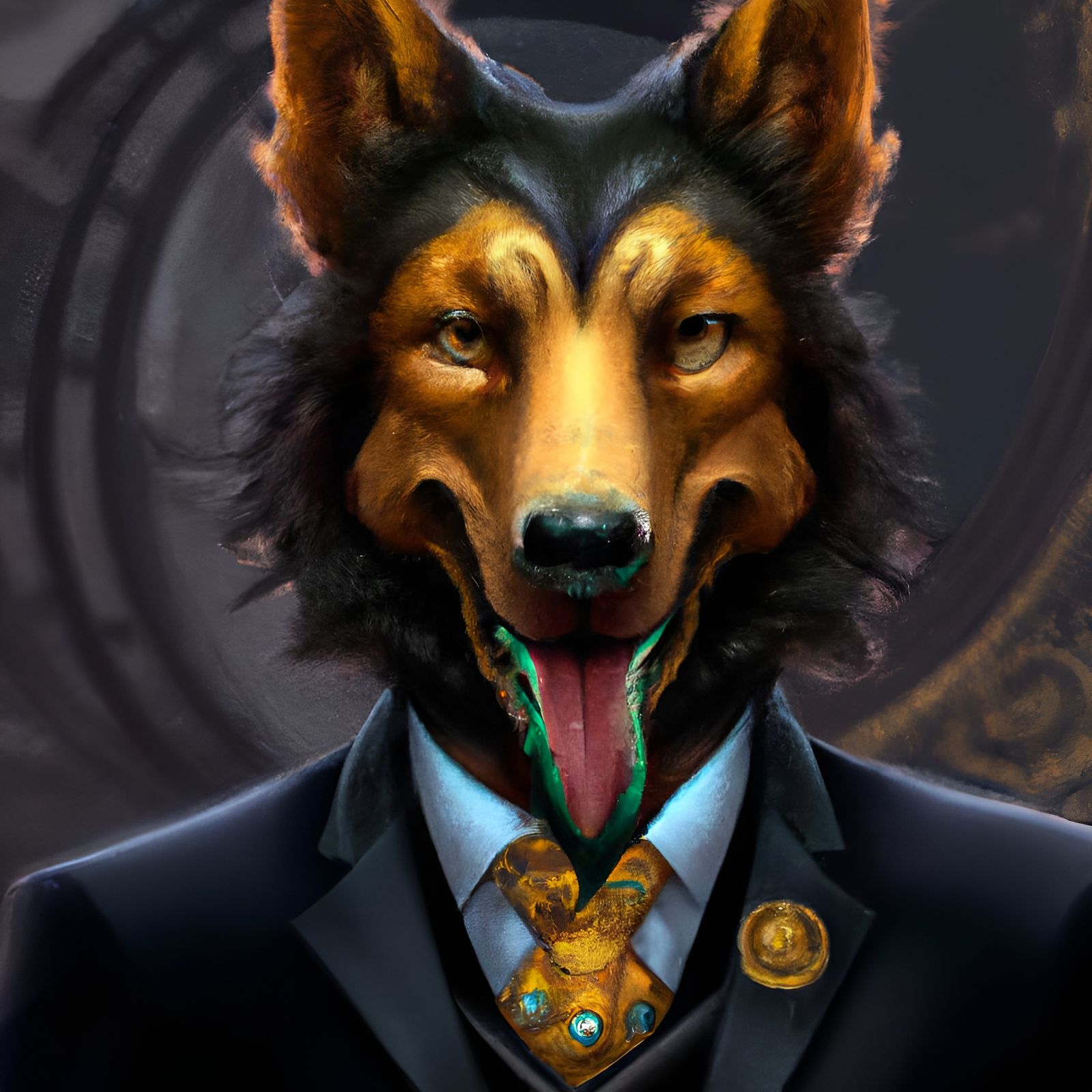 Dog Wearing a Fancy Suit