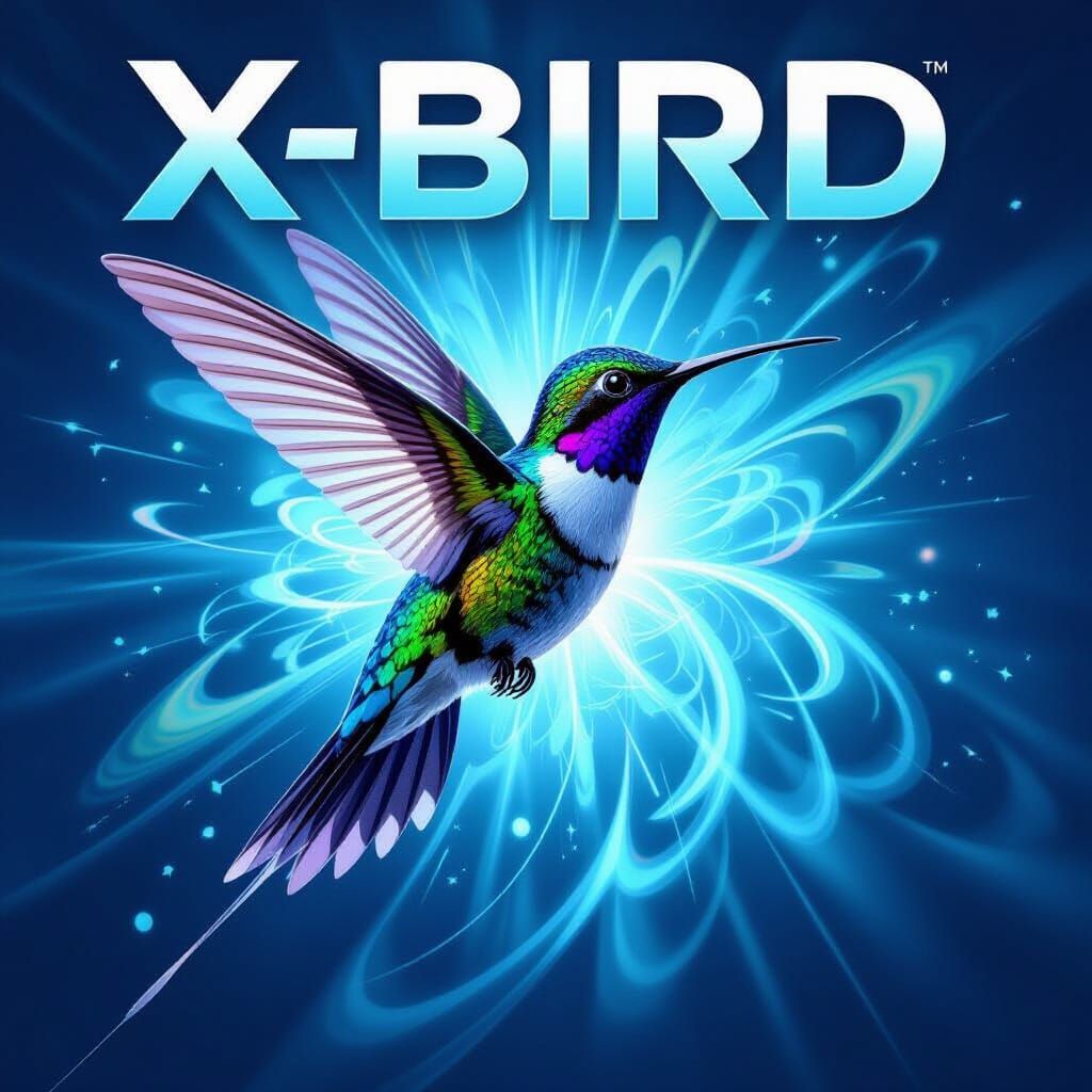 X-bird Game Cover: Hummingbird X-Ray in Vector Style