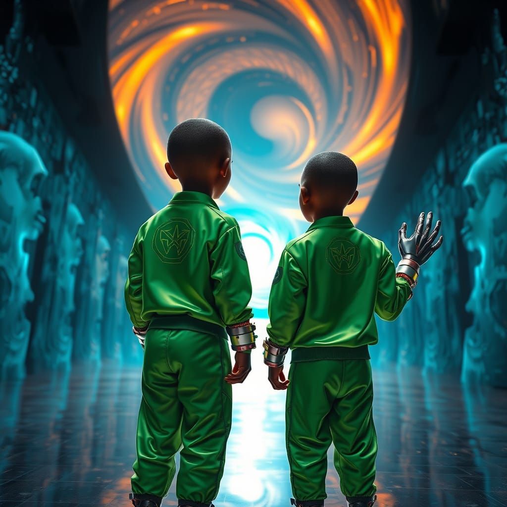 Future Guardian in Neon Splendor